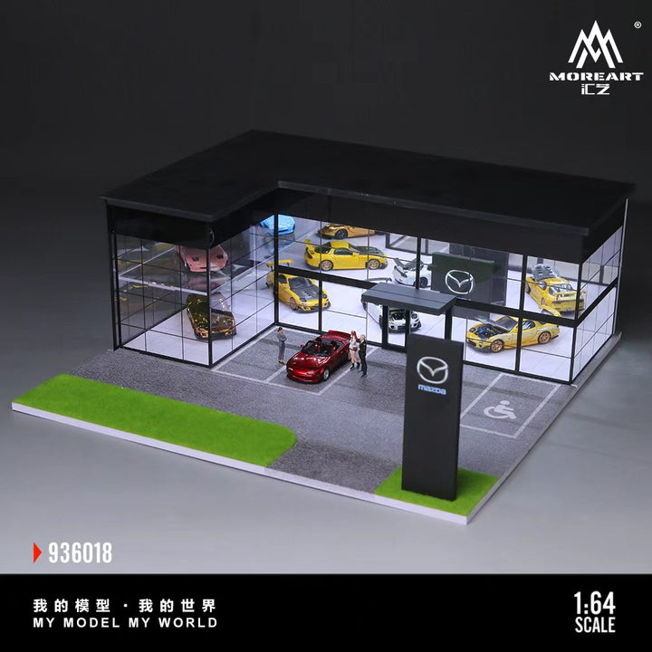 [Preorder] MoreArt 1:64 Double-layer assembled exhibition hall Mazda store MO936018