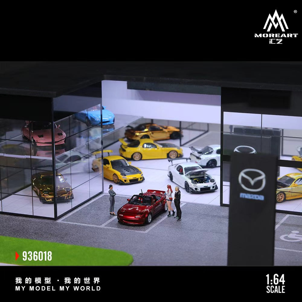 [Preorder] MoreArt 1:64 Double-layer assembled exhibition hall Mazda store MO936018
