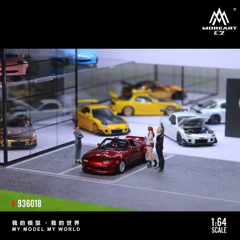 [Preorder] MoreArt 1:64 Double-layer assembled exhibition hall Mazda store MO936018