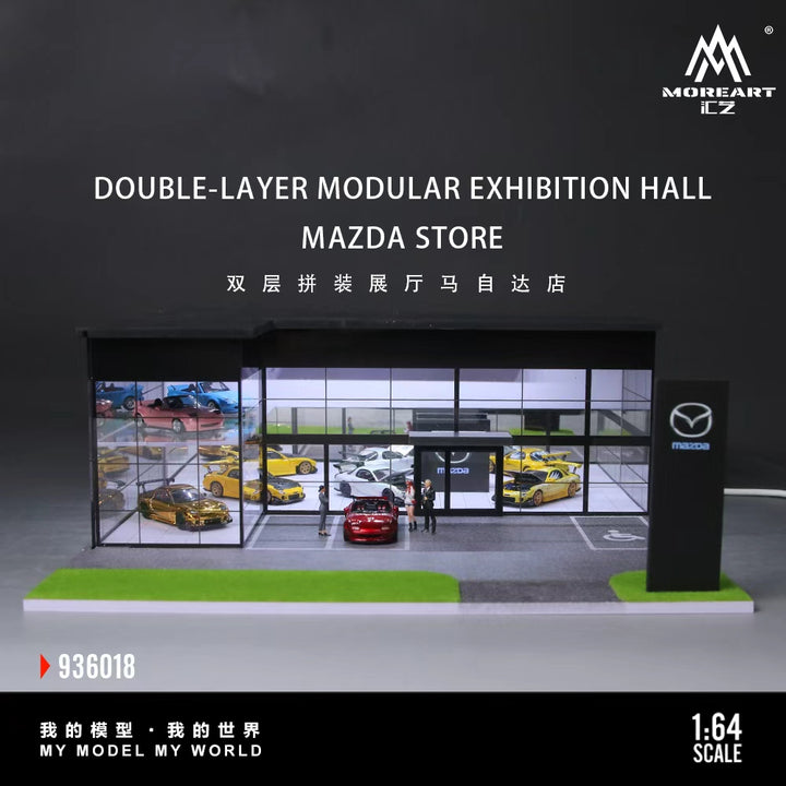 [Preorder] MoreArt 1:64 Double-layer assembled exhibition hall Mazda store MO936018