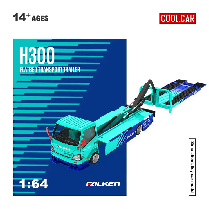 [Preorder] Cool Car 1:64 Hino H300 Transport Trailer - Falken Livery CC647232