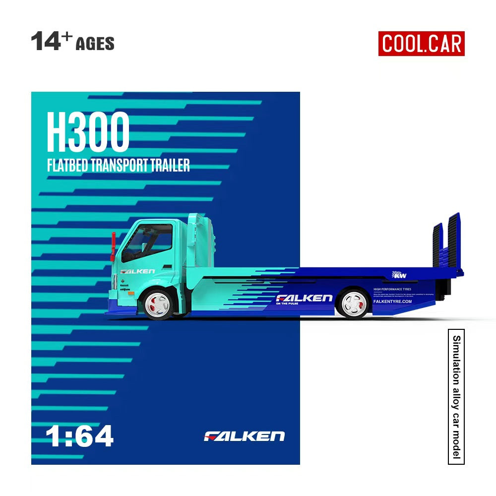 [Preorder] Cool Car 1:64 Hino H300 Transport Trailer - Falken Livery CC647232
