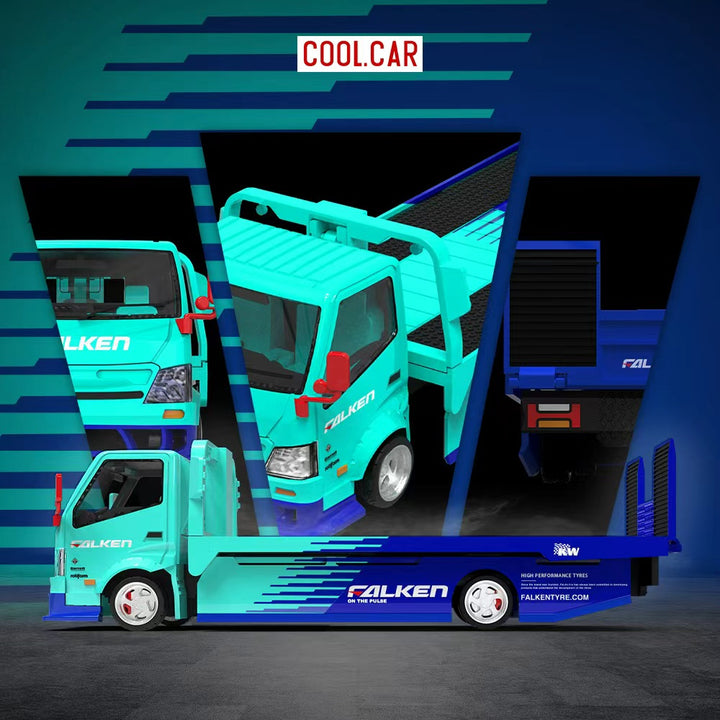 [Preorder] Cool Car 1:64 Hino H300 Transport Trailer - Falken Livery CC647232