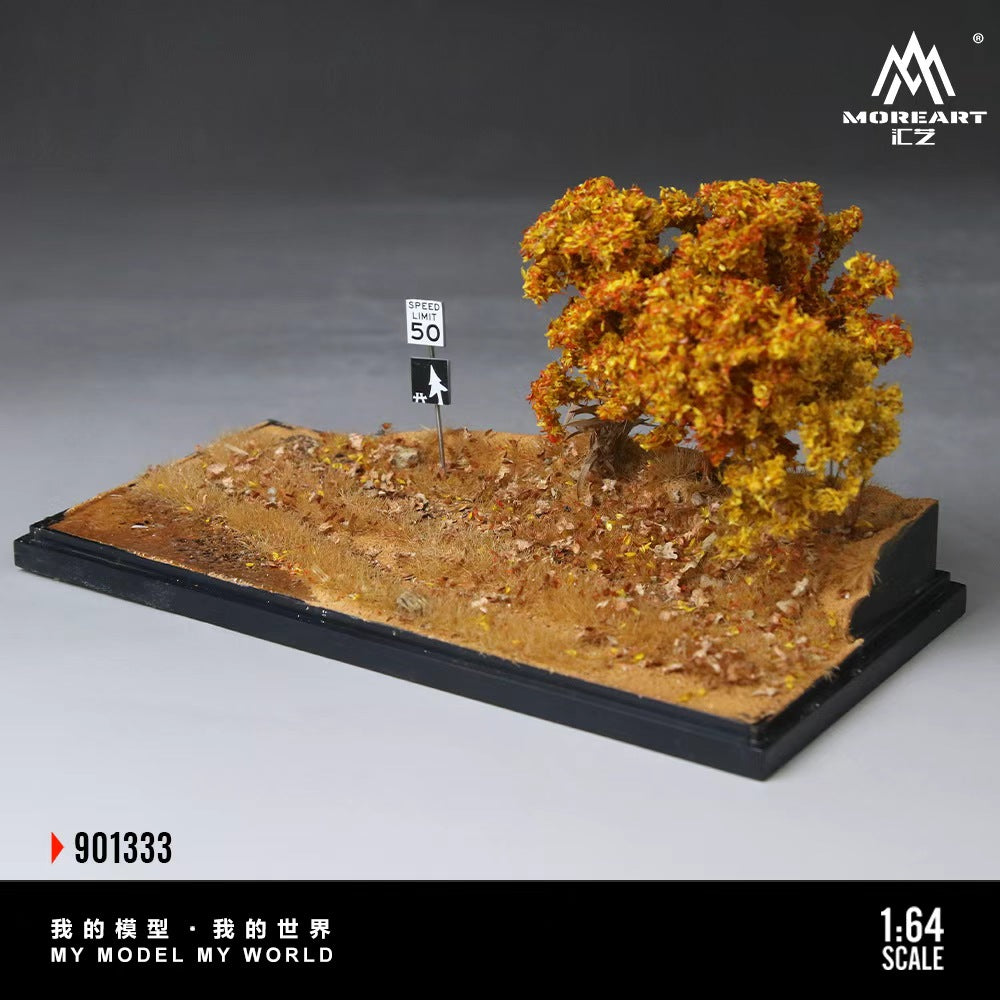 [Preorder] MoreArt 1:64 Autumn Field Dirt Road Miniature Scene Model MO901333