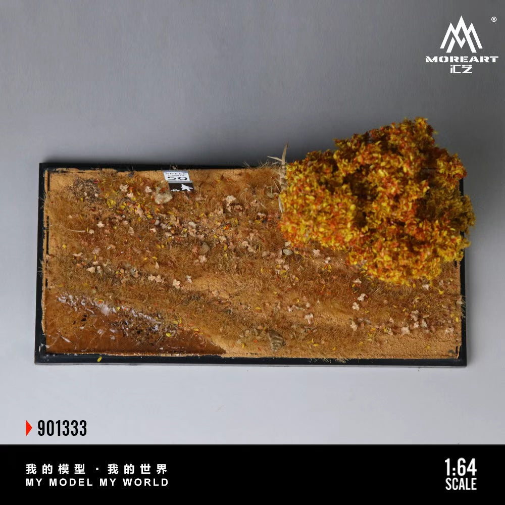 [Preorder] MoreArt 1:64 Autumn Field Dirt Road Miniature Scene Model MO901333