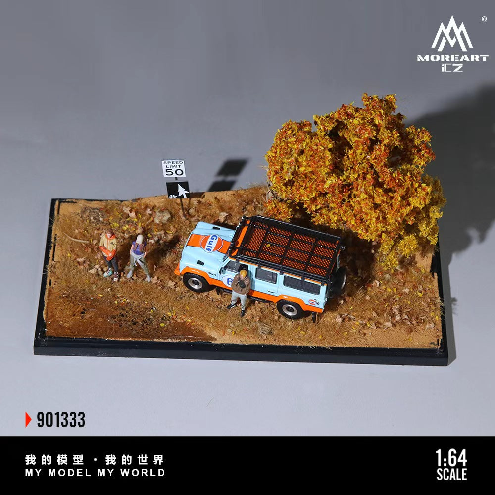 [Preorder] MoreArt 1:64 Autumn Field Dirt Road Miniature Scene Model MO901333