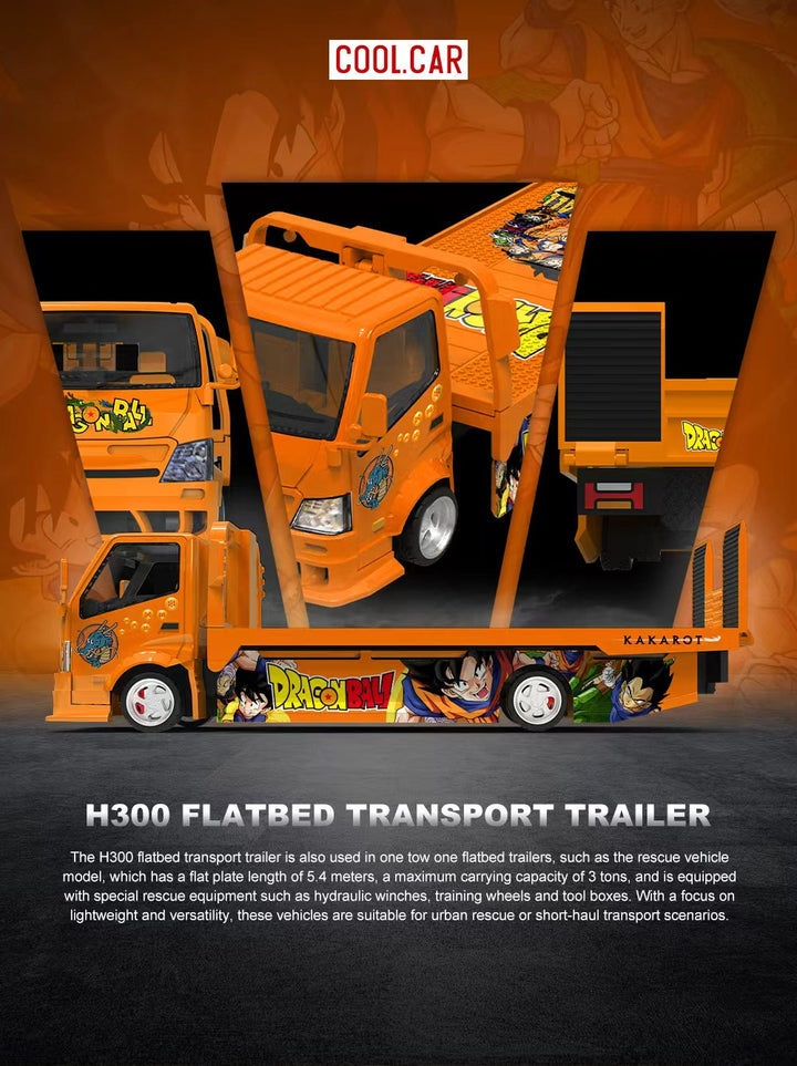 [Preorder] Cool Car 1:64 Hino H300 Transport Trailer - Dragon Ball Livery CC647233