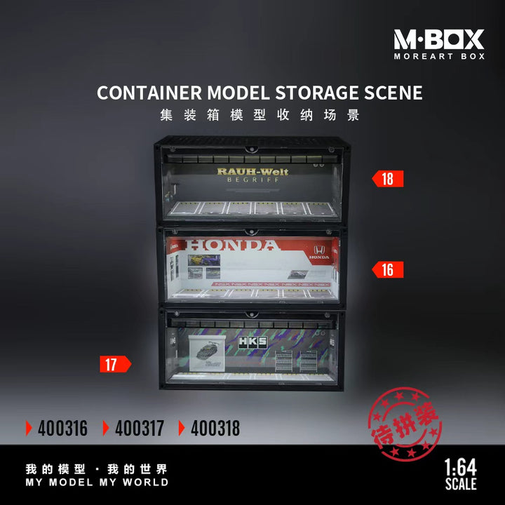 [Preorder] MBOX 1:64 CONTAINER MODEL STORAGE SCENE (3 Versions) MB400316/MB400317/MB400318