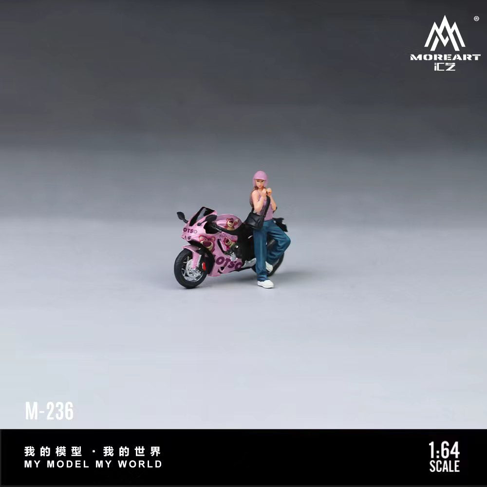 [Preorder] MoreArt 1:64 YAMAHA YZF-R1 LOTSO BIKER GIRL FIGURE SET MO222236