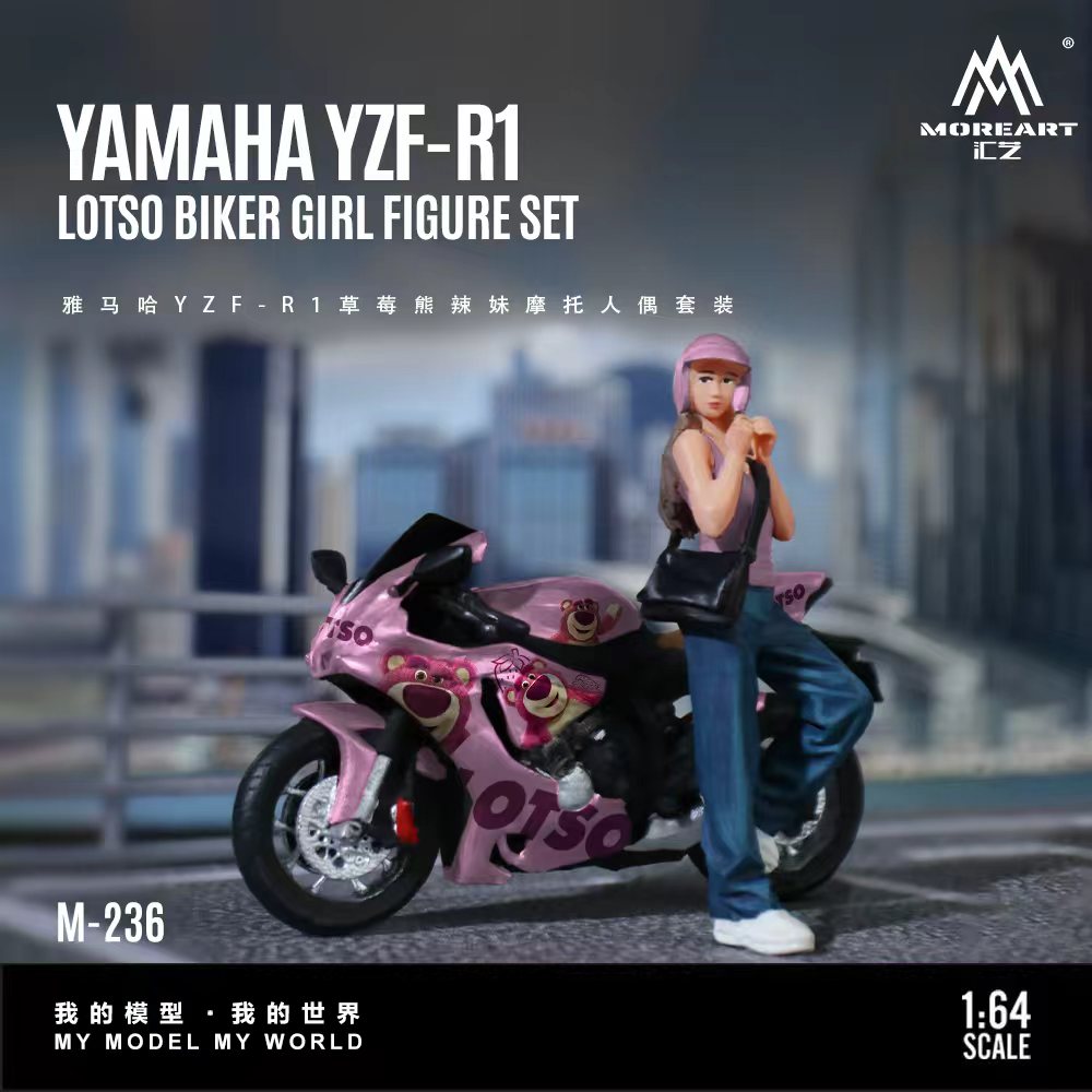 [Preorder] MoreArt 1:64 YAMAHA YZF-R1 LOTSO BIKER GIRL FIGURE SET MO222236