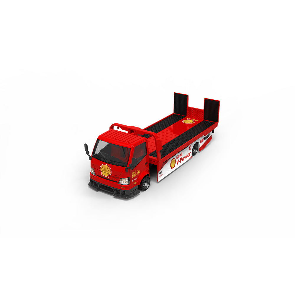 [Preorder] Cool Car 1:64 Hino H300 Transport Trailer - Shell Helix Livery CC647234