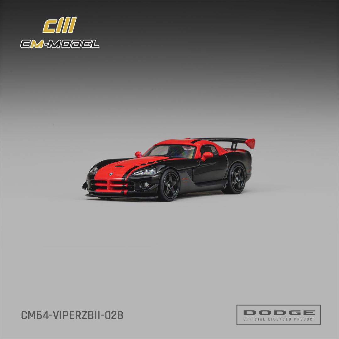 Preorder] CM Model 1:64 Dodge Viper (ZBI) Viper Black with Red