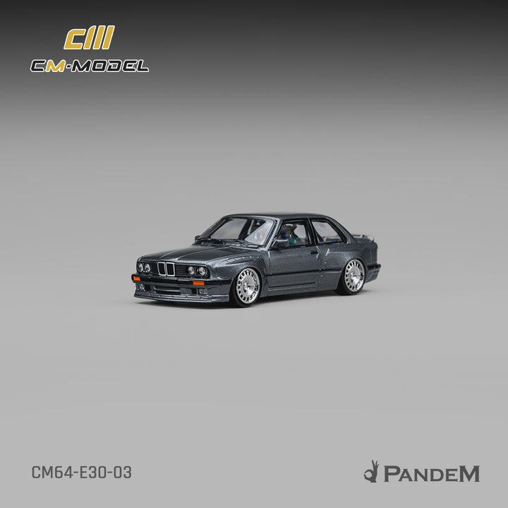 [Preorder] CM Model 1:64 Pandem BMW M3 E30 Metallic gunmetal gray CM64-E30-03