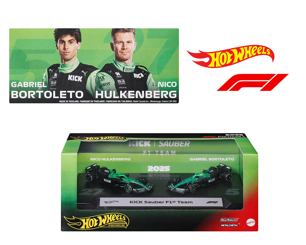Hot Wheels 1:64 F1 2-Pack 2025 Racing Premium Team Kick Sauber N. Hulkenberg 