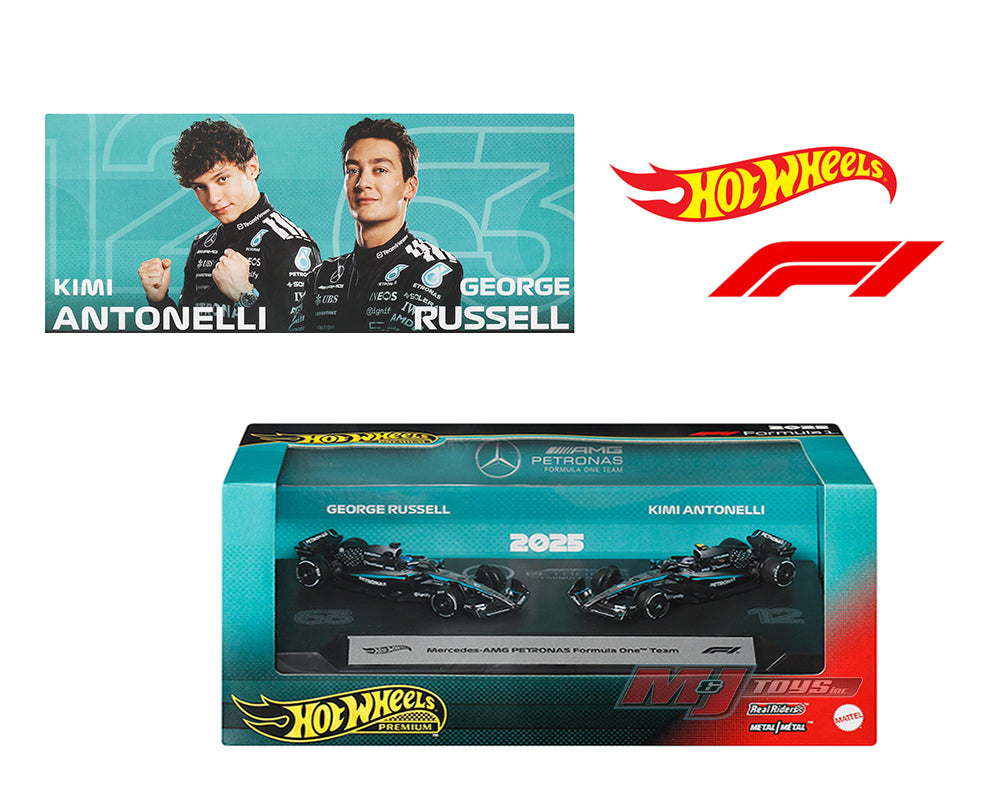 Hot Wheels 1:64 F1 2-Pack 2025 Racing Premium Team Mercedes-AMG George Russel 