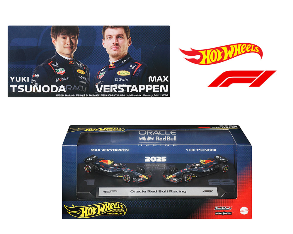 Hot Wheels 1:64 F1 2-Pack 2025 Racing Premium Team Red Bull M. Verstappen 