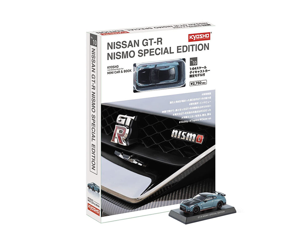 [Preorder] Kyosho 1:64 Mini Car & Book Nissan GT-R Nismo 2022 Limited Edition – Grey