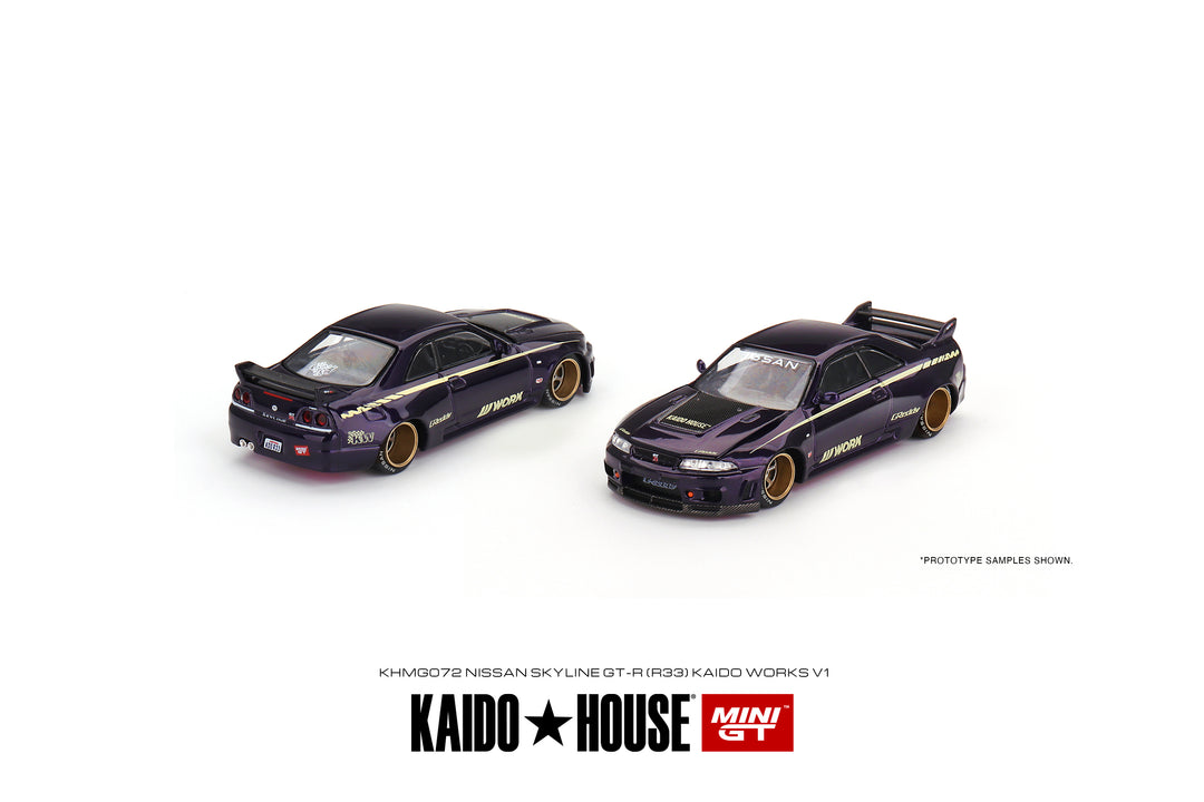 Kaido House + Mini GT 1:64 Nissan Skyline GT-R (R33) Kaido Works V1 KHMG072