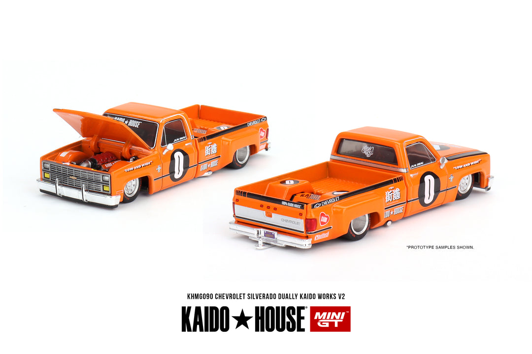 Kaido House + MINIGT 1:64 Chevrolet Silverado Dually KAIDO WORKS V2 KHMG090