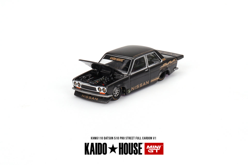 Kaido House + MINIGT 1:64 Datsun 510 Pro Street Full Carbon V1
