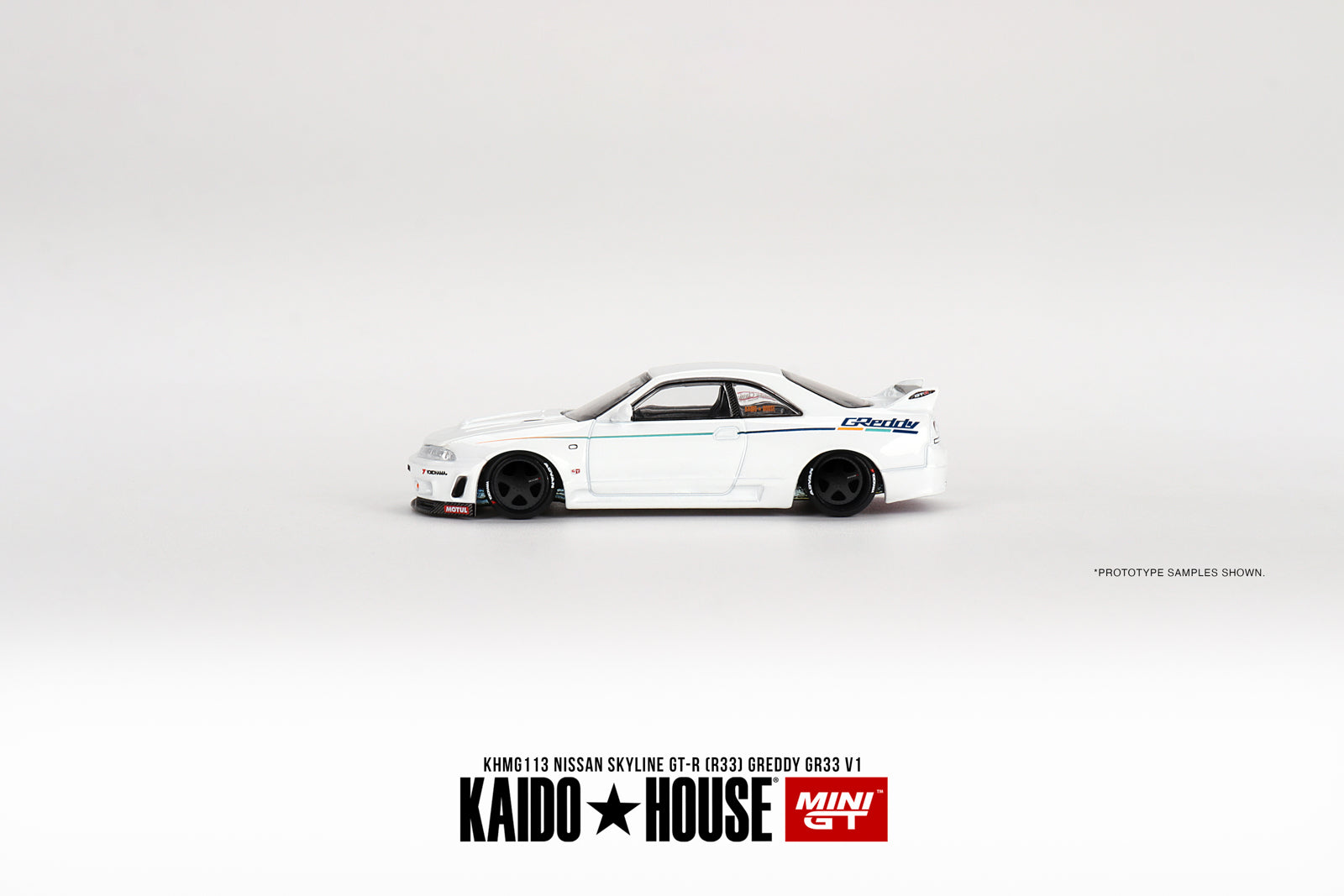 Kaido House + Mini GT 1:64 Nissan Skyline GT-R (R33) Greddy Kaido House + Mini GT 1:64 Nissan Skyline GT-R (R33) Greddy