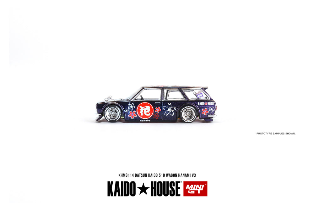 Kaido House + Mini GT 1:64 Datsun KAIDO 510 Wagon Hanami V3 KHMG114