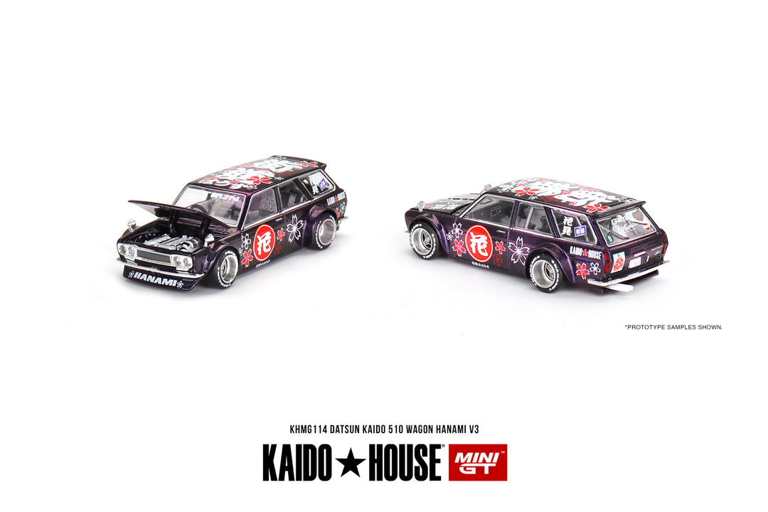 Kaido House + Mini GT 1:64 Datsun KAIDO 510 Wagon Hanami V3 KHMG114