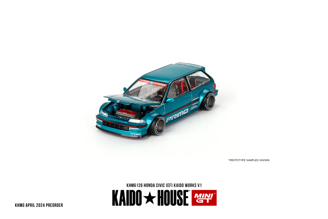 Kaido House + Mini GT 1:64 Honda Civic (EF) Kaido Works V1 KHMG126