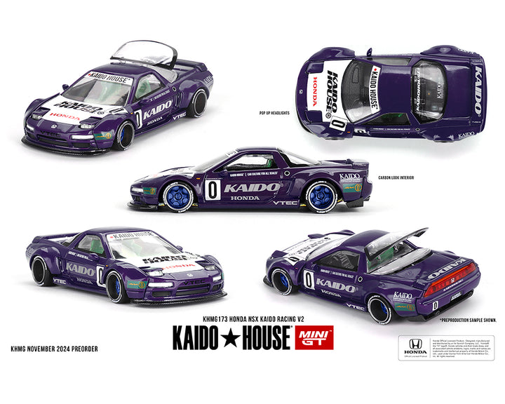 Kaido House x Mini GT 1:64 Honda NSX Kaido Racing V2 – Purple KHMG173