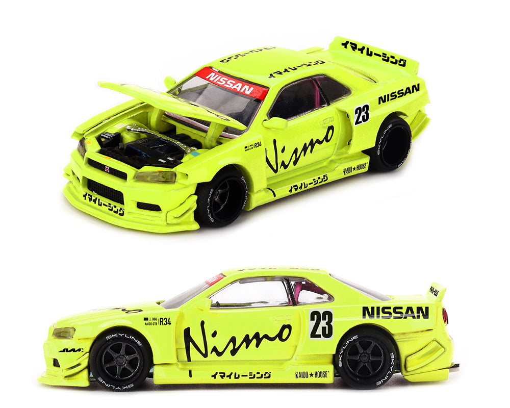 [Preorder] Kaido House x Mini GT Nissan Skyline GT-R (R34) Kaido Works V4 – Yellow KHMG241