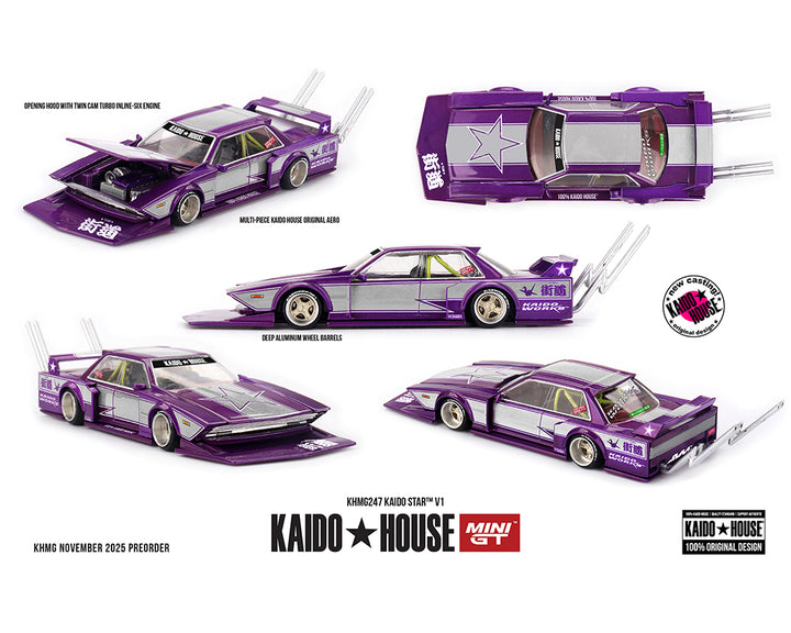 [Preorder] Kaido House x Mini GT Kaido Star V1- Purple Silver KHMG247