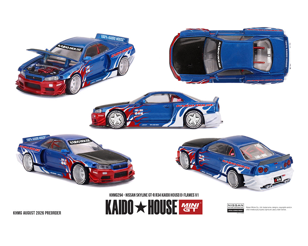 Preorder] Kaido House x Mini GT 1:64 Nissan Skyline GT-R R34 Kaido