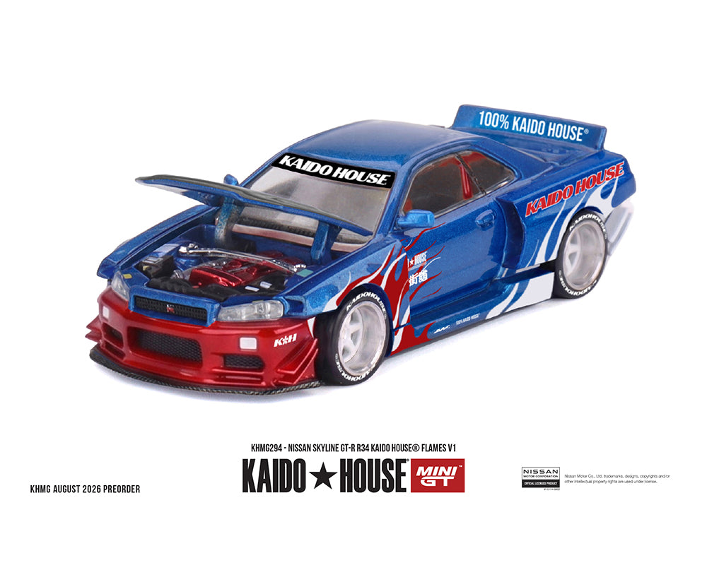 Preorder] Kaido House x Mini GT 1:64 Nissan Skyline GT-R R34 Kaido