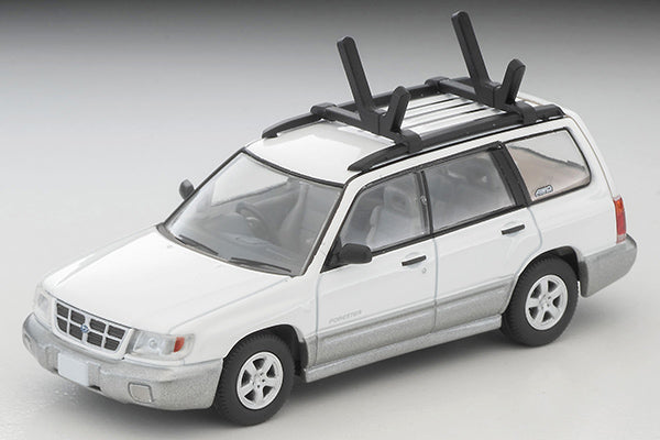 TLVN Tomica Limited Vintage Neo 1:64 SUBARU FORESTER Custom with Kayak, figure LV-N328b