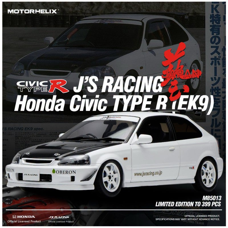 MOTORHELIX 1:18 Honda Civic TYPE R (EK9) J&
