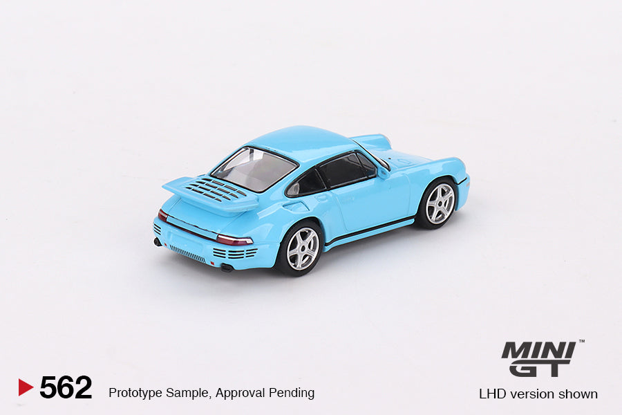 MGT00562 Mini GT 1:64 RUF CTR Anniversary Bayrisch Himmelblau LHD