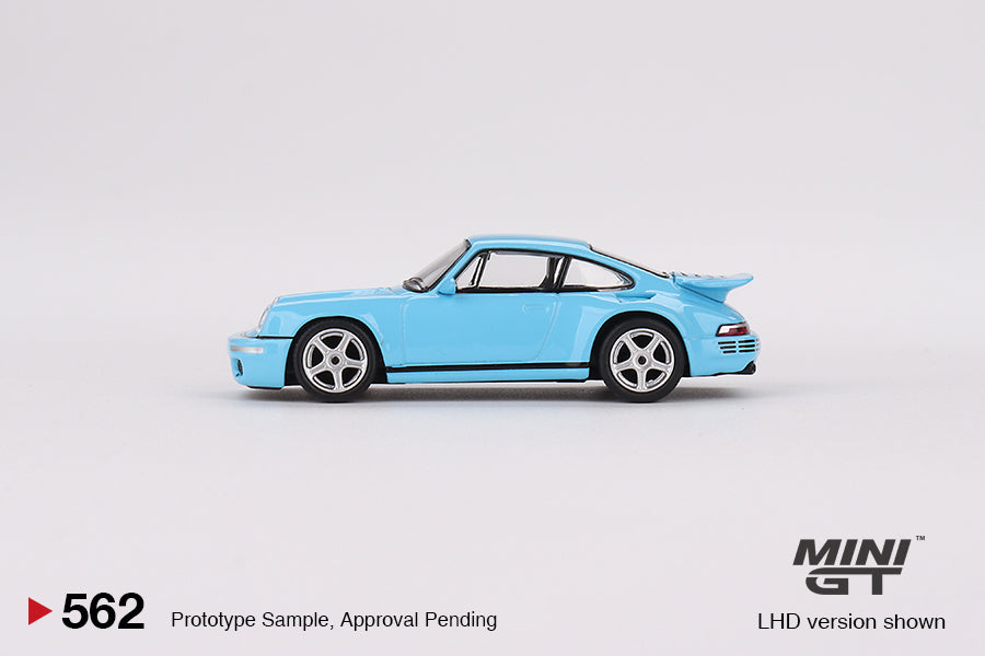 MGT00562 Mini GT 1:64 RUF CTR Anniversary Bayrisch Himmelblau LHD