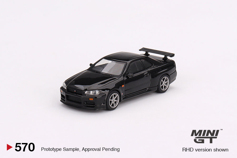 Mini GT 1:64 Nissan Skyline GT-R (R34) V-Spec Black Pearl MGT00570