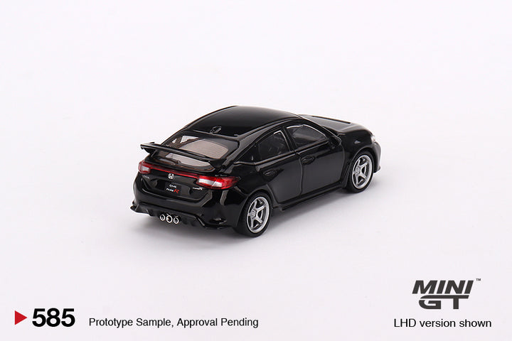 Mini GT 1:64 Honda Civic Type R Crystal Black Pearl 2023 W/ Advan GT Wheel MGT00585 Rear