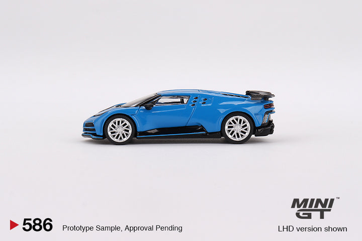 Mini GT 1:64 Bugatti Centodieci Blu Bugatti MGT00586 Side