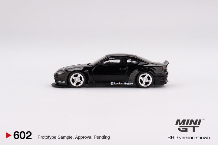 Mini GT 1:64 Nissan Silvia (S15) Rocket Bunny Black Pearl RHD MGT00602 Side