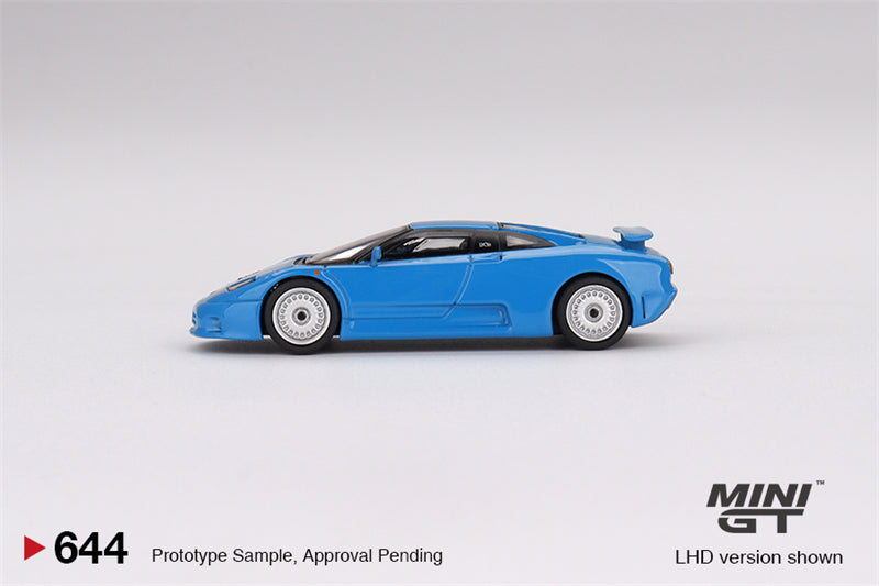 Mini GT 1:64 Bugatti EB110 GT Blu Bugatti LHD MGT00644 Side