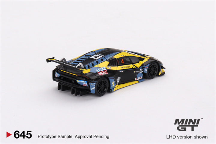 Mini GT 1:64 Lamborghini Huracán GT3 EVO #4 2022 Macau GP Macau GT Cup 3rd Place MGT00645 Rear