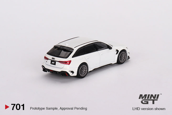 Mini GT 1:64 Audi ABT RS6-R Glacier White Metallic MGT00701 Rear