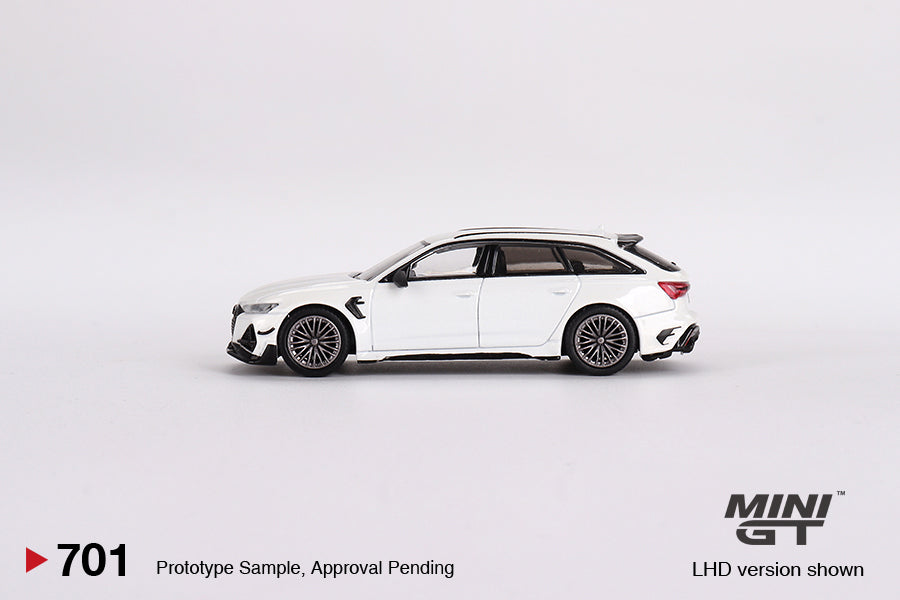 Mini GT 1:64 Audi ABT RS6-R Glacier White Metallic MGT00701 Side