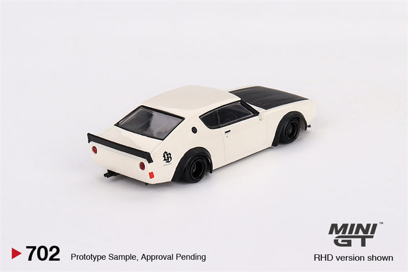 Mini GT 1:64 Nissan Skyline Kenmeri Liberty Walk White MGT00702 rear