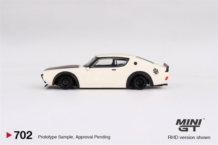 Mini GT 1:64 Nissan Skyline Kenmeri Liberty Walk White MGT00702 side