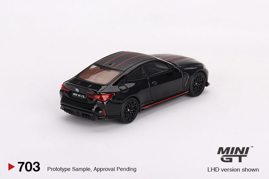 Mini GT 1:64 BMW M4 CSL Black Sapphire LHD MGT00703 rear