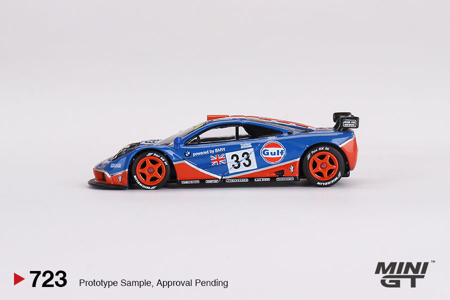 Mini GT 1:64 McLaren F1 GTR #33 GULF, 1996 Le Mans 24h, MGT00723, Chase Limitata, Nuova