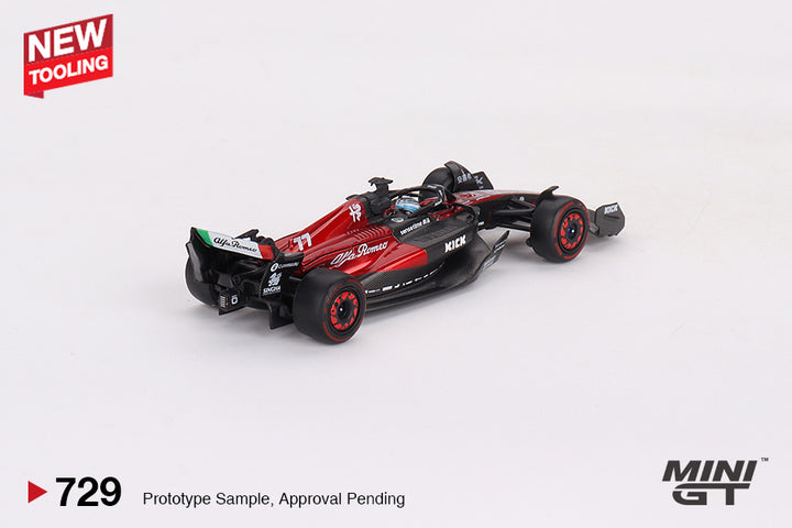 Mini GT 1:64 Alfa Romeo C43 #77 Valtteri Bottas 2023 F1 2023 Australian GP MGT00729 rear